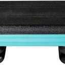 The Step (Made in USA) Original Aerobic Platform  Health Club Size  With Four Original Risers (Teal Platform with Black Risers), One Size