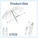 2 Pack Wedding Umbrellas, Lightweight Folding Clear, Pop-on, Stylish, Adult, Rain, Perfect for Travel, Dating, Shopping