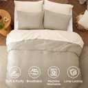 Bedsure King Comforter Set, Sand Soft Prewashed Bedding for All Seasons, 3 Pieces GentleSoft Bed Set, 1 Lightweight Comforter (104"x90") and 2 Pillowcases (20"x36")