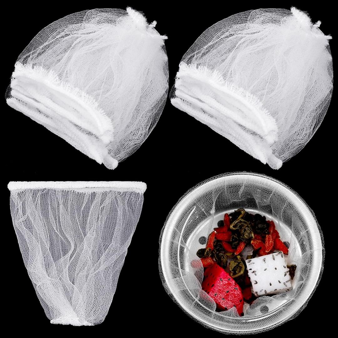 Suclain 500 Pcs Disposable Mesh Sink Strainer Bags, Elastic Kitchen Sink Strainer Filter Mesh Trash Bag Anti Clogging, Fits Most Sizes of Sink Strainer(3.9 x 4.3 Inch)