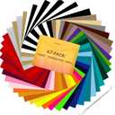 HTVRONT HTV Heat Transfer Vinyl Bundle: 47 Pack 12" x 10" Iron on Vinyl for T-Shirt, 33 Assorted Colors with HTV Accessories Tweezers, Silhouette Cameo or Heat Press Machine