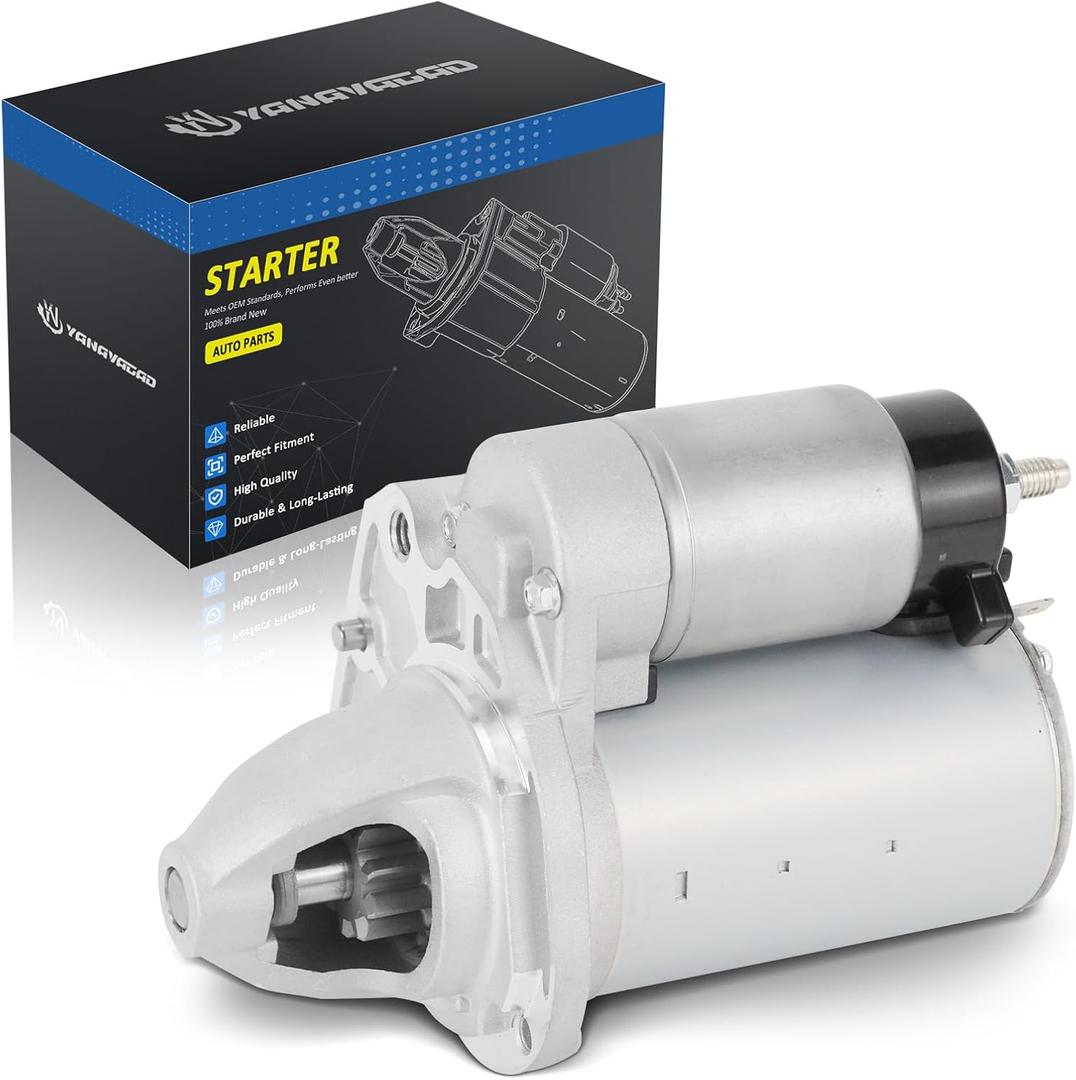 19616N 04801839AB Starter 3.6L for Chrysler 200 Town & Country, for Dodge Avenger Grand Caravan Journey, for Volkswagen Routan, for Ram C/V Promaster 1500 2500 3500, for Jeep Cherokee 3.2L