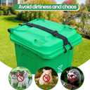 Metal Non-Slip Double Claw Trash Can Lid Lock, Adjustable Animal-Proof & Windproof Garbage Can Lock, Universal Fit for 28-96 Gallon Outdoor Bins 2-pack