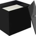 Weiai Face Towel Box, Acrylic Facial Disposable Towelettes Holder Container for XL Face Towels and Protects from Dust, Black