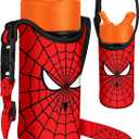 Miss Adola Water Bottle Carrier with Strap - Handheld Kids Water Bottle Holder for 10-16 oz Cute Cartoon Design Neoprene Crossbody Bottle Sling Bag for Boys Girls for Insulated Drink Bottle, Eyes