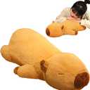 GOOC 24 Inch Fluffy Capybara Plush Pillow Stuffed Animal Capybara Hugging Pillow Soft Plushies Toy for Home Decor Gift for Kids or Lover in Birthday Valentine...