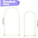 Wedding Arch Backdrop Stand Set of 2 (7.2FT, 6FT) Gold Wedding Balloon Arched Backdrop Stand Square Arch Frame for Birthday Party Bridal Baby Shower Ceremony Decoration