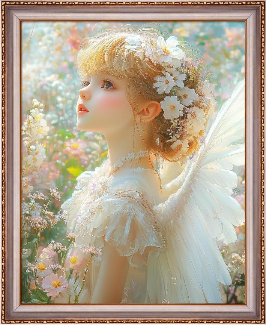 16x20 Frame Champagne Gold, Elegant Ornate 20x16 Picture Frame with Floral Trim, for 16 x 20inch Gallery Photo Pic with HD Plexiglass, 1.6in Widen 0.8in Thick, Horizontal Vertical Wall Display