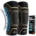 Copper Knee Brace for Men & Women - Knee Compression Sleeve with Side Stabilizers - Knee Support for Running, Hiking, Walking, Basketball, Volleyball, Meniscus Tear, ACL, Arthritis Knee Pain Relief