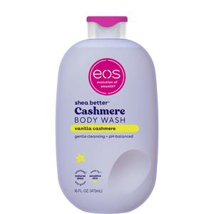 Eos Cashmere Body Wash Vanilla Cashmere, Moisturizing Body Wash, Creamy Gel Formula, with Shea Butter, Glycerin, Vitamin E, pH Balanced, Sensitive Skin, Vegan, 16 fl oz