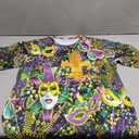 Mardi Shirt for Men Glitter Mask Graphic Festival T Shirt Tuesday Carnival New Orleans Party Tee Tops (M)