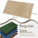 Beige Leaves Ivy Scroll Outdoor Indoor Entrance Door mat, Durable Absorbent Mud Scraper Mat for Front Door, Thick Natural Rubber Back, Easy Clean Entryway Welcome Mat 23x35 Inch, Low Profile, 1'11" x 2'11"