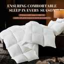 WhatsBedding Feather Comforter,Filled with Feather and Down Fiber, White King Size All Season Duvet Insert, Luxurious Hotel Bed Comforter, 100% Cotton Cover,Medium Warmth with Corner Tabs,106x90 Inch