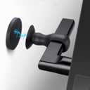2 Packs Magnetic Door Stopper Silica Gel Door Suction Punch-Free New Silicone Magnetic Handle Anti-Collision Pad Home Bathroom Bedroom Door Resistance Silent for Lever Lock (Black)