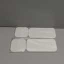 4PCS Quick-Drying Soap Tray for Bathroom Counter, Diatomaceous Earth Stone Drying Tray with Fast Absorption, Multi-Purpose Water Absorbing Stone for Kitchen & Bathroom, White