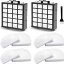 AZ4002 Replacement Filter for Shark POWERDETECT Upright Vacuum Cleaner AZ4000 AZ4000C AZ4002 AZ4002W, 2 HEPA Filters and 4 Foam & Felt Filters, Part XFFKAZ4000 XHFAZ4000