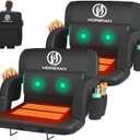 HOPERAN Massage Heated Stadium Seats for Bleachers, Dual Control, Portable, 25" Super Wide (Black, L)