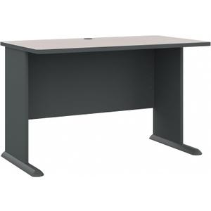 Bush Business Furniture Series A 48W Computer Desk in White Spectrum and Slate, Small Office Table for Home or Professional Workspace