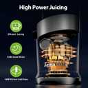 Cold Press Juicer, Aeitto Juicer Machines For Whole Fruits, Large Feed Chute, Juice Extractor