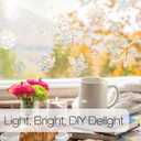 rabbitgoo Window Privacy Film Rainbow Film Decorative Window Sticker, 3D Static Stained Glass Cling Tint for Home Heat Control Non-Adhesive, 17.5 x 78.7 inches (Clear)