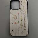 UEEBAI Wallet Case for iPhone 15 with Card Holders, PU Leather Cover Kickstand RFID Blocking Double Magnetic Clasp Rilievo Flower Shockproof Flip Case for Women Girls - Tree Vine