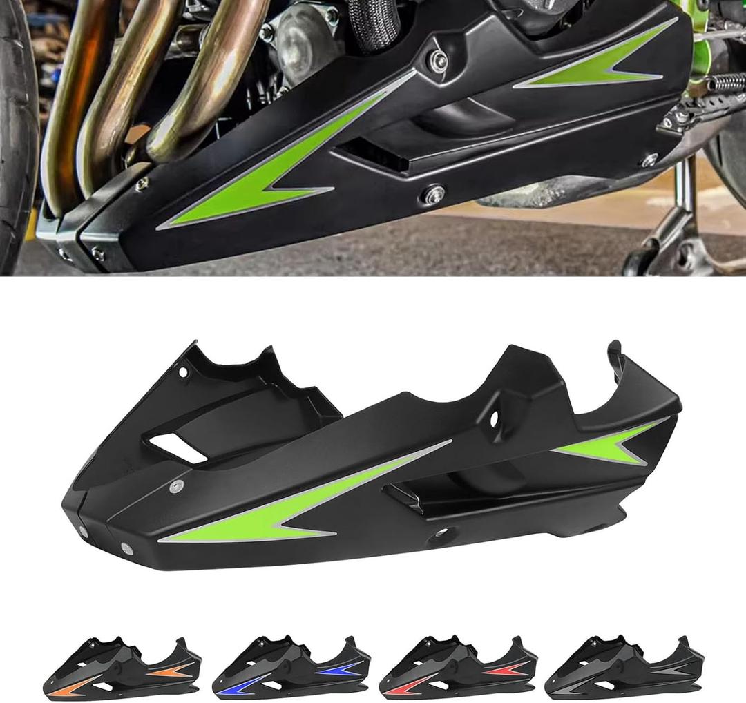 Motorcycle Engine Guard Belly Pan Spoiler Lower Fairing Replacement for Kawasaki Z900 2017-2026 Z900SE Z900 SE 2021-2026 Bellypan Body Engine Bottom Protection Cover (Type A)