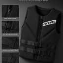 Adult Swim Vest for Men & Women, Water Sports Neoprene Buoyancy Jacket with Adjustable Zipper and Dual Buckles for Swimming, Boating, Kayaking, Fishing, Paddle Boarding, Canoeing, and Wakeboarding, X-Large