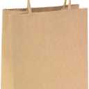 5.25"x3.25"x8" - 100 Pcs - Brown Kraft Paper Bags, Shopping, Mechandise, Party, Gift Bags