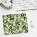 Green Frog Kawaii Mouse Pad Wireless Cute Animal Aesthetic Mousepad Desk Mat Square Cottagecore Cartoon Bee Washable Funny Office Accessories Computer Laptop Travel Decorative Design Fun Gaming