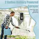 Battery Powered Sprayer 2 Gallon, Electric Garden Sprayer in Lawn with 3 Mist Nozzles, USB Rechargeable Handle, Retractable Wand, Yard Pump Sprayers with Adjustable Shoulder Strap for Plants