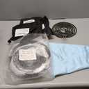 WB31M20 WB31M19 Porcelain Drip Pans and WB30M1 WB30M2 Electric Stove Burners Replacement for G*E Hot*Point Stove Top, Include 4 Pack Black Drip Pans and 4 Pack Electric Stove Element by Fetechmate