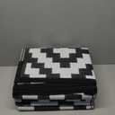 OLANLY Waterproof Outdoor Rug 4x6 ft, Outdoor Plastic Straw Rug for Camping, RV Mat Outside, Indoor Outdoor Carpet for Porch, Deck, Backyard, Balcony, Picnic, Black & White