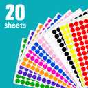 4 x 2340 PCS Colored Dot Stickers 1/2" Color Round Circle Stickers Colored Coding Labels (Multicolored)