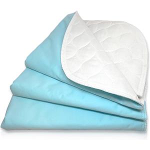 RMS Ultra Soft 4-Layer Washable and Reusable Incontinence Bed Pad - Waterproof Bed Pads, 18"X24" (3 Pack) (18 x 24 Inch)