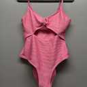 AÉROPOSTALE Women's Swimsuit One Piece Prolt Super Pro Solid Adult Pink color, Size Large