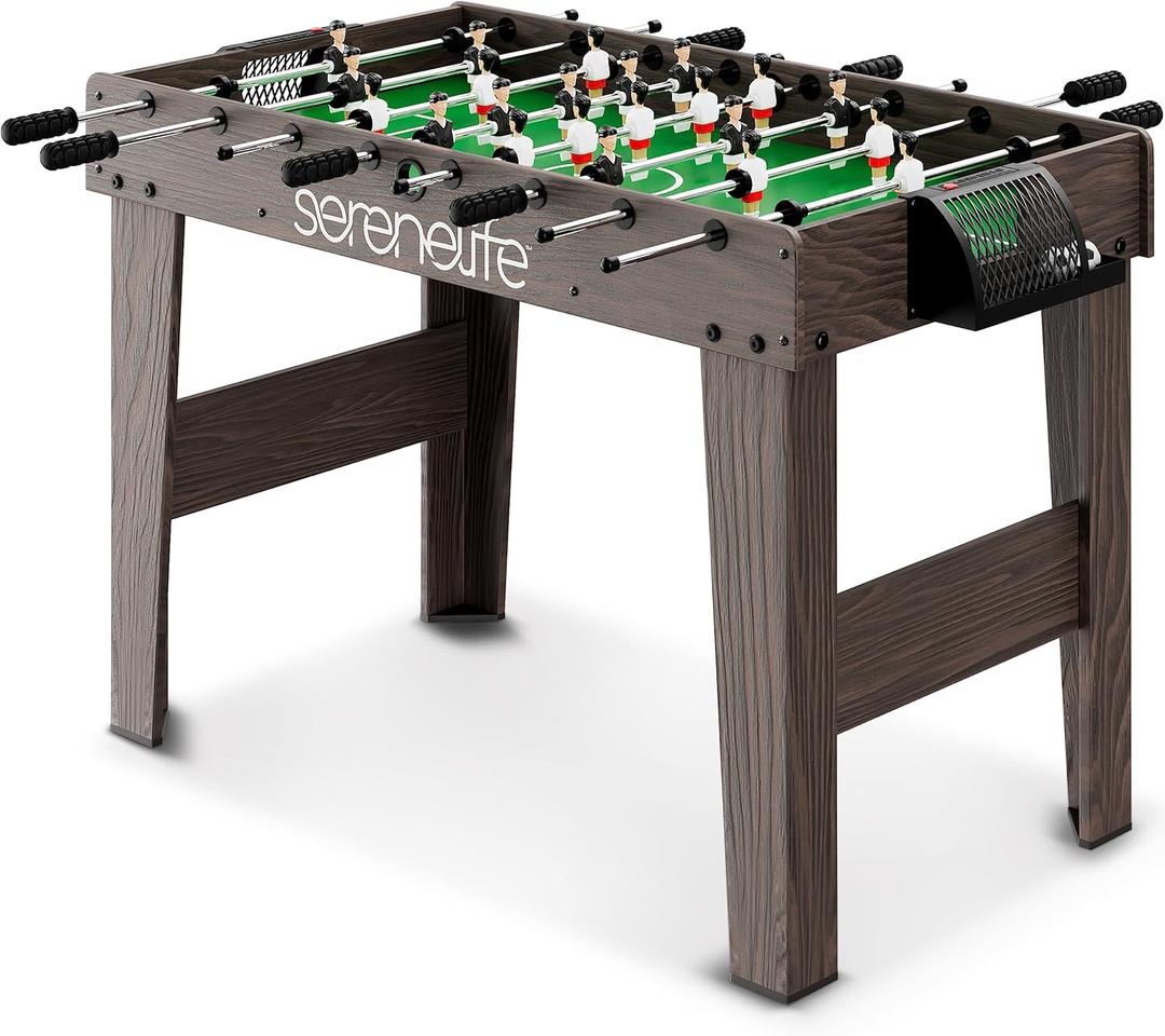 SereneLife Competition Sized Foosball Table, Full Size 48in Portable Soccer with Ball for Home, Arcade Game Room, Board Game for Indoor or Outdoor, Family Game Night, Perfect for Kids and Adults SereneLife Competition Sized Foosball Table, Full Size 48in Portable Soccer with Ball for Home, Arcade Game Room, Board Game for Indoor or Outdoor, Family Game Night, Perfect for Kids and Adults