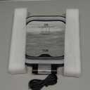 DESCHEN Rechargeable Travel Makeup Vanity Mirror with Lights and Magnification, 7" Portable 1X/10X Magnifying Mirror with 4 Color Light, Lighted Makeup Mirror with Magnification, Folding LED - Black