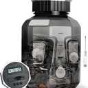 X-Large Piggy Bank for Adults Kids, Vcertcpl Digital Coin Counting Bank with LCD Counter, 2.4L Capacity, Great Coin Counter Bank Money Counting Jar with Total Amount Displayed, Bank for All US Coins (Gray)