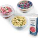 Stasher Premium Reusable Silicone Stretch Lids, Clear, Lids, Airtight Seal, Food Container Covers, BPA Free, Leak-free, Dishwasher Safe, Microwave Safe, Eco-Friendly (Large 3-Pack)