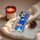 for iPhone 15 Pro Max Case Travel Adventure Collage Pattern Military Grade Drop Protection Voyage Slim TPU Cover with Camera Protection for Women Girls Travel Lovers (BlueRome)