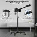 Facial Steamer for Estheticians, Timer Function & Hot Mist, Vaporizador Facial Steamer Professional On Wheels for Home Use & Spa Salon Skin Cleasning