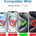 Mothca 2 Pack Matte Glass Screen Protector for iPhone 15 Pro [6.1 inch] + 2 Pack Camera Lens Protector, Anti-Glare & Anti-Fingerprint Case Friendly Tempered Glass Film, Bubble Free, Smooth as Silk