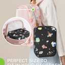 Small Lunch Box Insulated Lunch Bag for Women Men, Bento Kids Lunch Box, Compact Portable Thermal Meal Cooler Bags with Buckle Handle for Work & School, Spaceman 5L