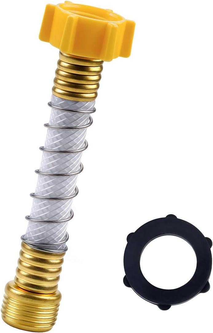 RV Flexible Hose Protector, RV Water Hose Extension & Faucet Protector - Eliminates Hose Crimping and Straining at Water Connections, Flexible Hose Adapter for RV, Garden, Outdoor Essentials
