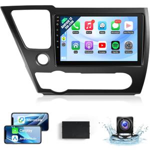 Naifay Car Stereo for Honda Civic 2013 2014 2015 2016 2017 Wireless Carplay Android Auto, 2G+32G 9inch IPS Touch Screen for Civic Car Radio Bluetooth FM Audio Receivers GPS WiFi Backup Camera SWC