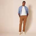 Amazon Essentials Mens Straight-Fit Stretch Cargo Pant (Available in Big & Tall) (Brown)