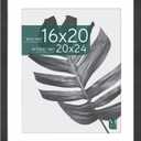 MCS Studio Gallery 20x24 Matted Poster Frame with 16x20 Picture Display, Black Woodgrain Vertical & Horizontal Wall Hanging Large Picture Frame for Photos, Posters & Art Prints (1-Pack)