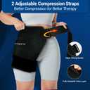 Comfytemp Hip Ice Pack Wrap for Sciatica Pain Relief, Hip Replacement Kit After Surgery, Reusable Gel Ice Pack for Injuries, Hot Cold Compress Recovery Item Physical Therapy for Men Women, Black (S/M)