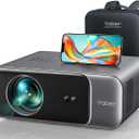 4K Video Projector, 400 ISO Lumens YABER V9 WiFi Video Projector 6 Bluetooth, 2 x 6W Speakers, Portable Native FHD 1080P Projector Home Cinema/Outdoor