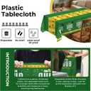 8 Pack Graduation Plastic Tablecloth 54" x 108" Disposable Table Cloths for 6 to 8 Foot Tables Cover for Class of 2026 Parties Decorations Supplies (Graduation Green Gold, Rectangle)
